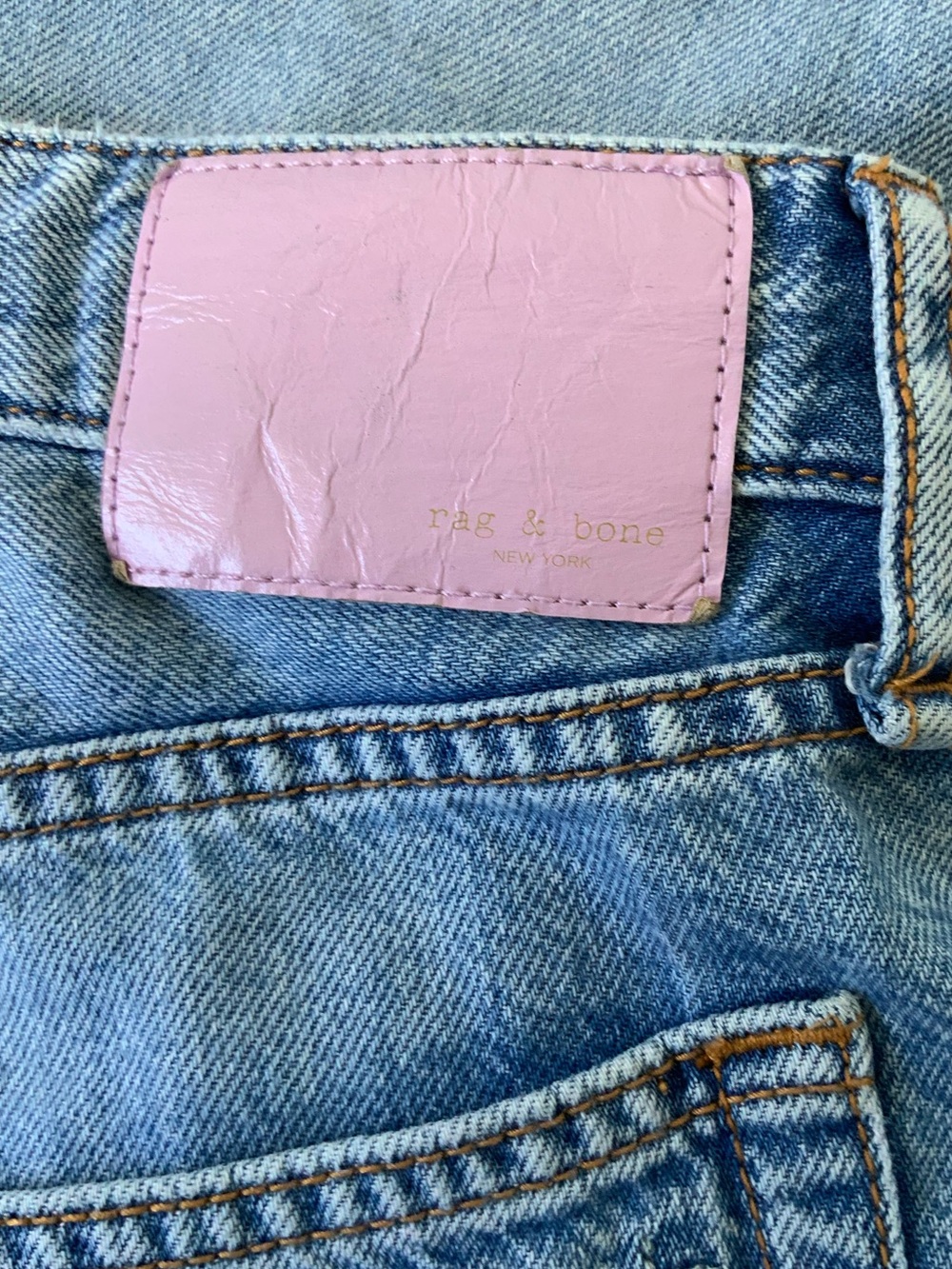 RAG & BONE Logan Jeans Women’s Size Audrey Blue Wide Leg Relaxed Fit *ALTERED - Picture 13 of 14
